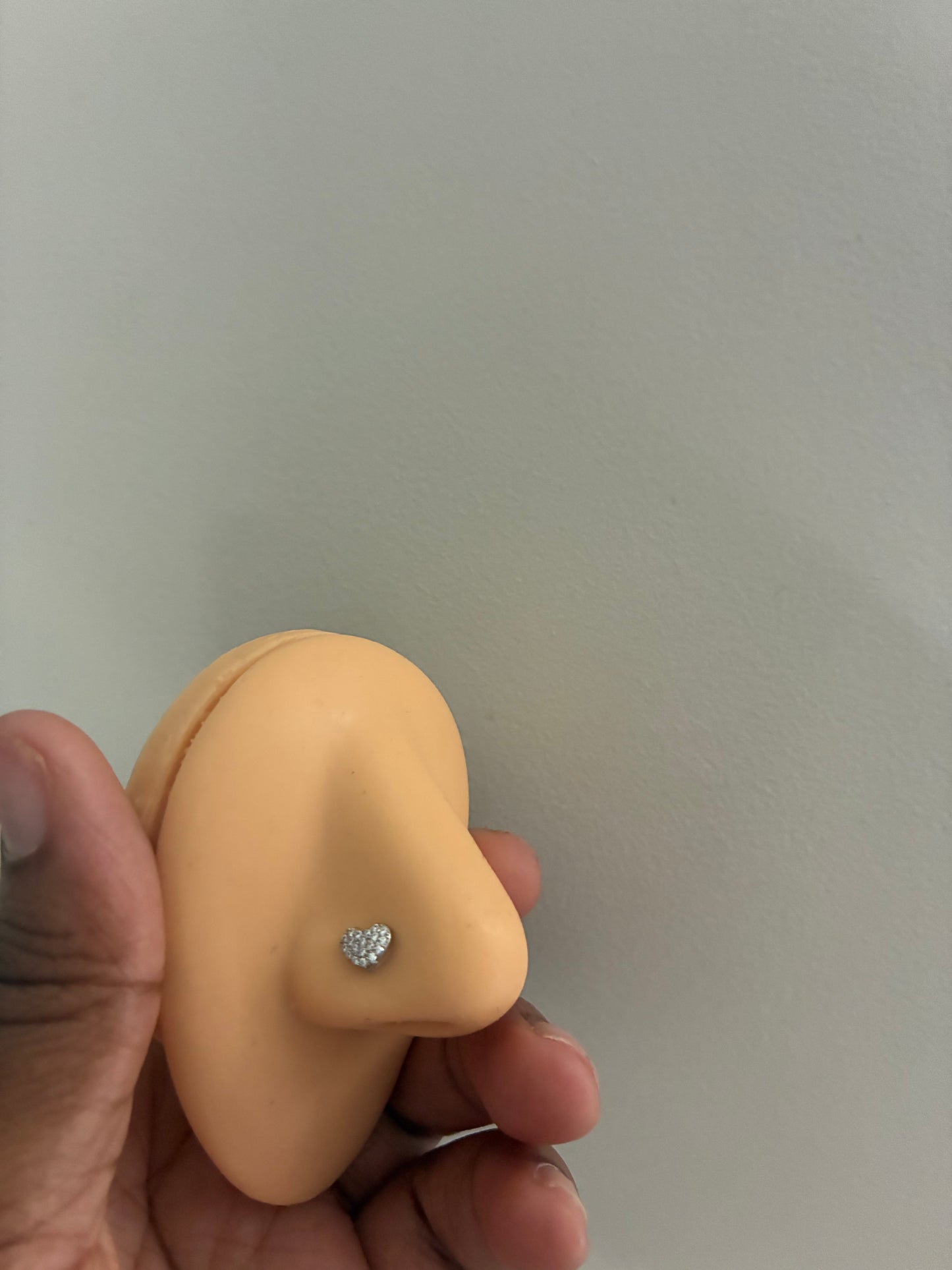 Nugget Heart Nose Ring