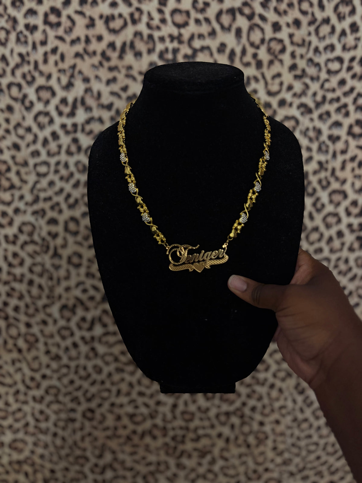 Teddy bear (xoxo) Custom Necklace