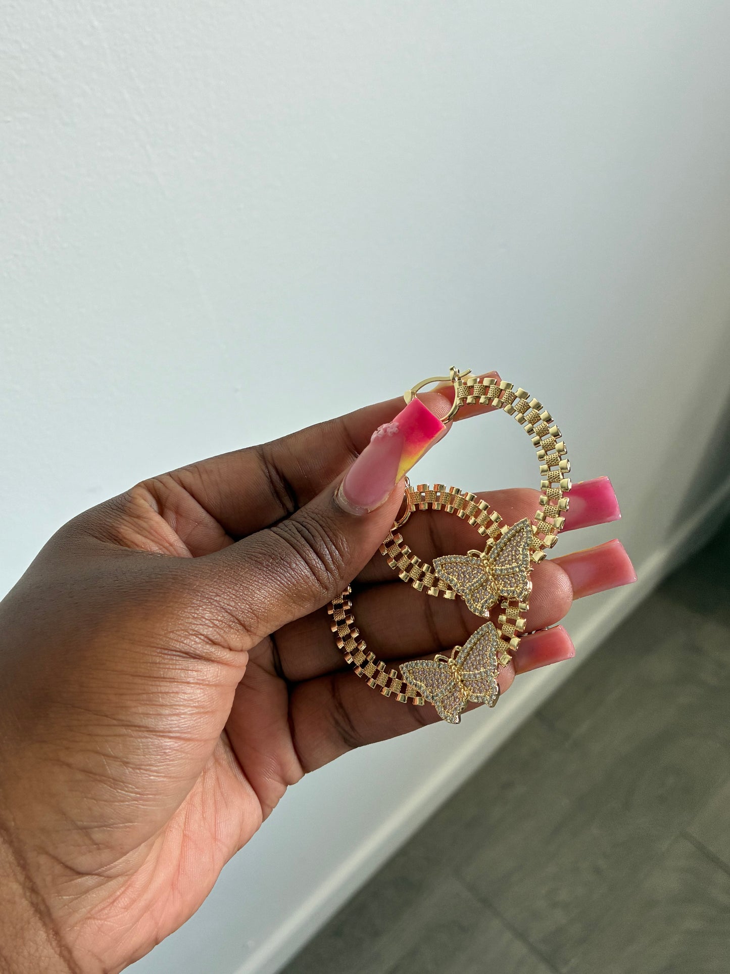 Butterfly Rolex Hoops