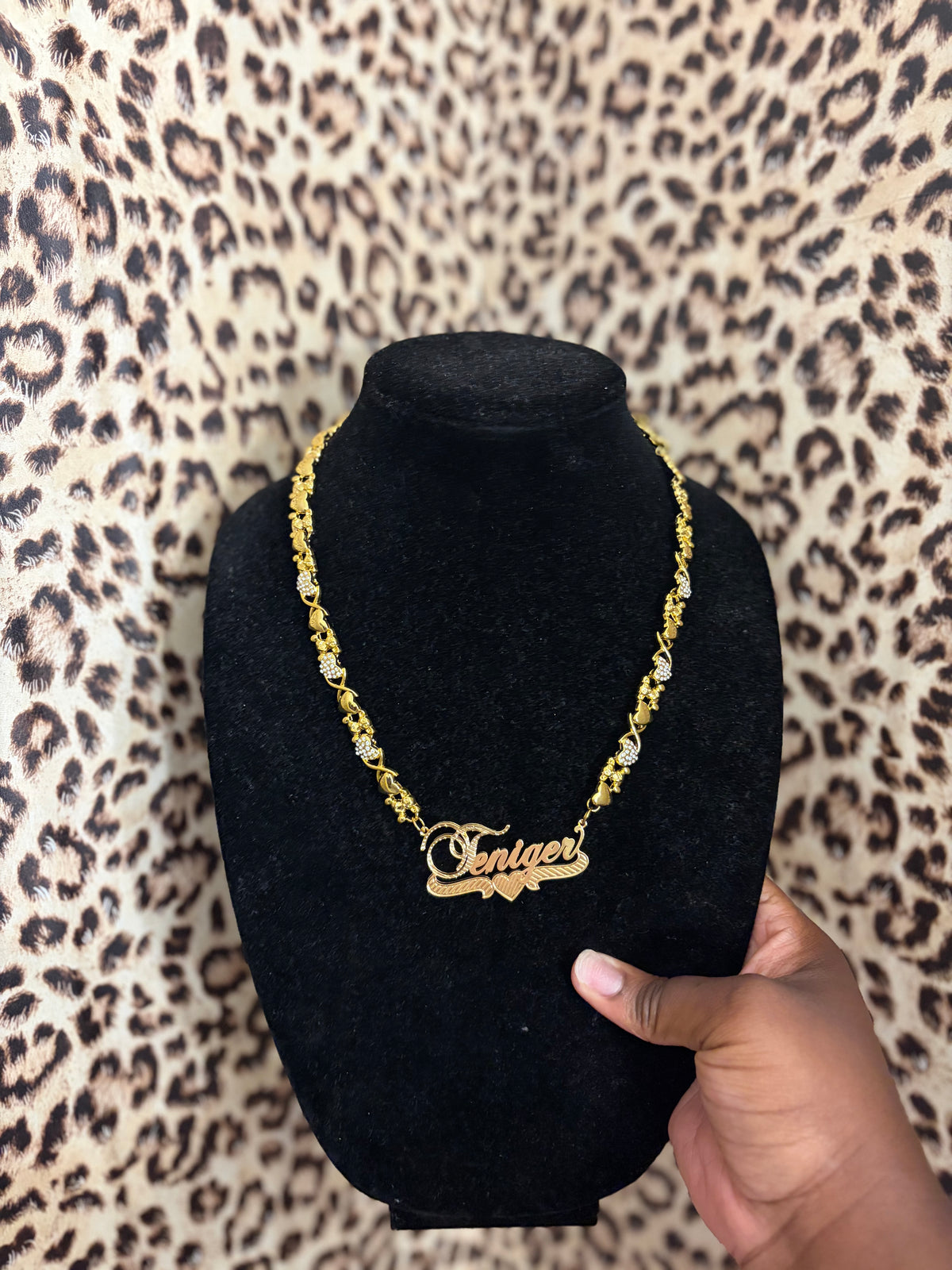 Teddy bear (xoxo) Custom Necklace
