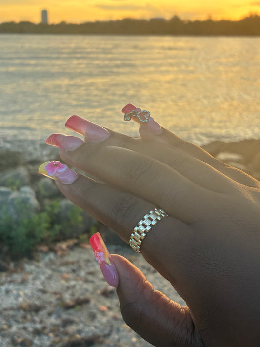 Baddie Rolex Circle Ring