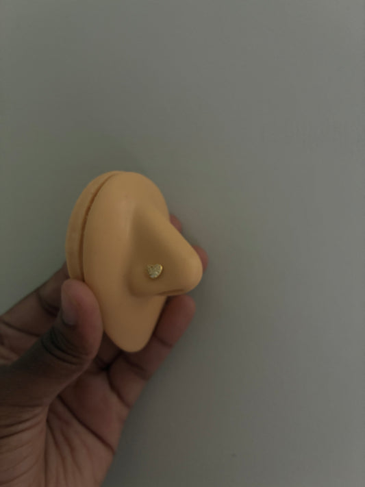 Nugget Heart Nose Ring