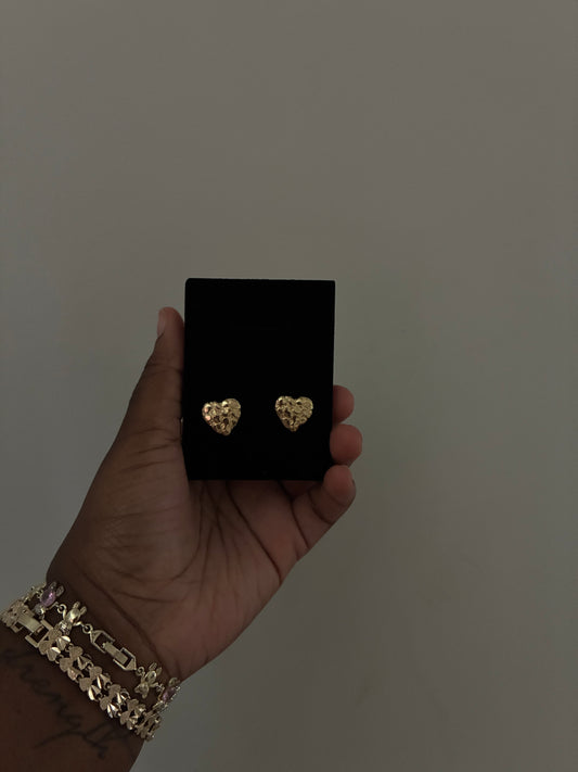 Nugget Heart Earrings