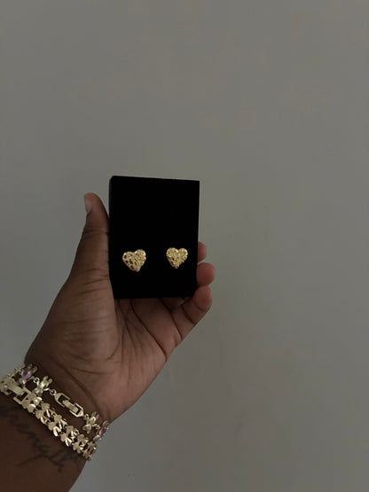Nugget Heart Earrings